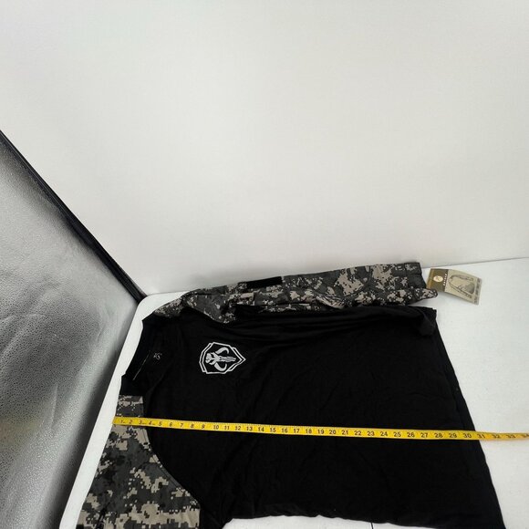 ROTHCO Tactical Airsoft Combat Shirt XL Black/Camo Sleeve Pockets New - Picture 5 of 9